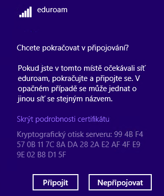pripojeni eduroam